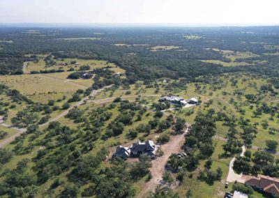 austin / round mountain custom home - aerial view