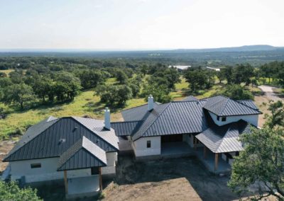 austin / round mountain custom home - aerial view