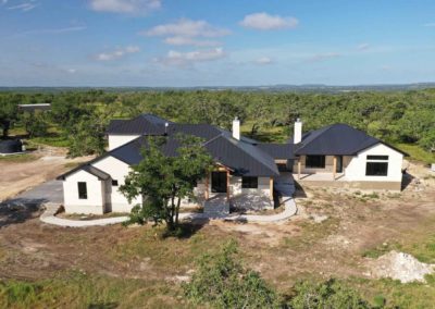 austin / round mountain custom home - aerial view