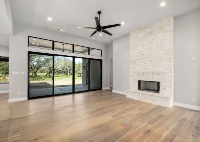 austin / round mountain custom home - living room